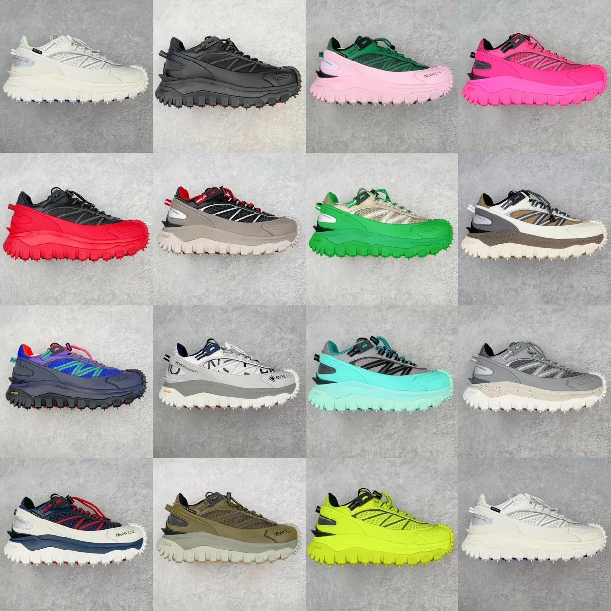 Moncler蒙口户外徒步登山休闲运动越野鞋Trailgrip Gore-Tex系列2023官网新款增高厚底轻量男女休闲运动鞋