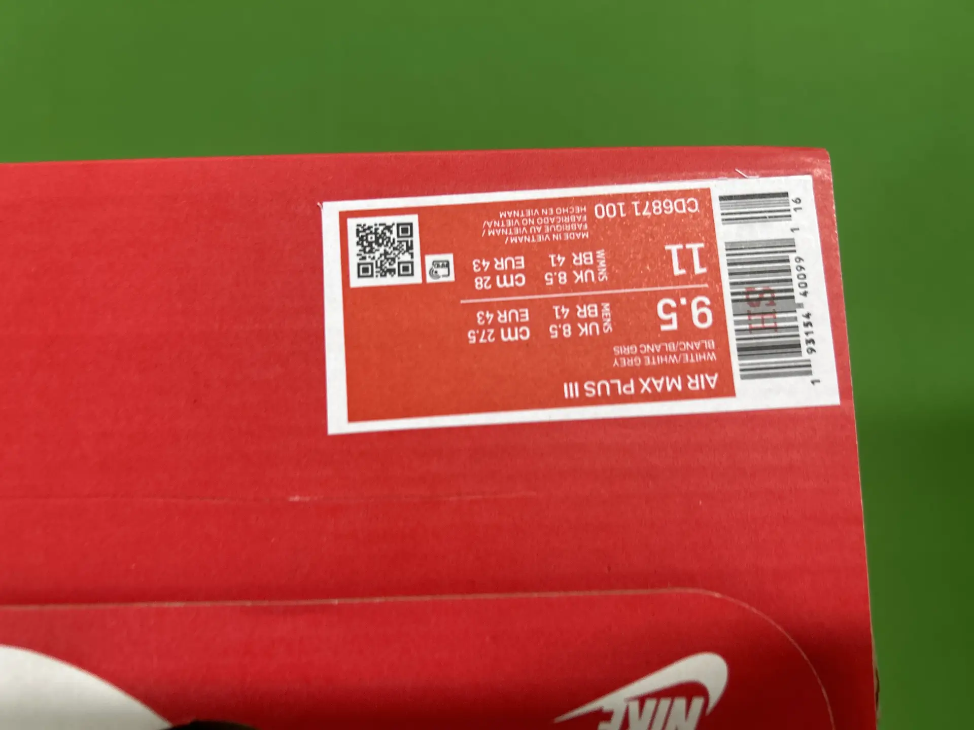Nike Air Max Plus III White/White Grey CD6871-100