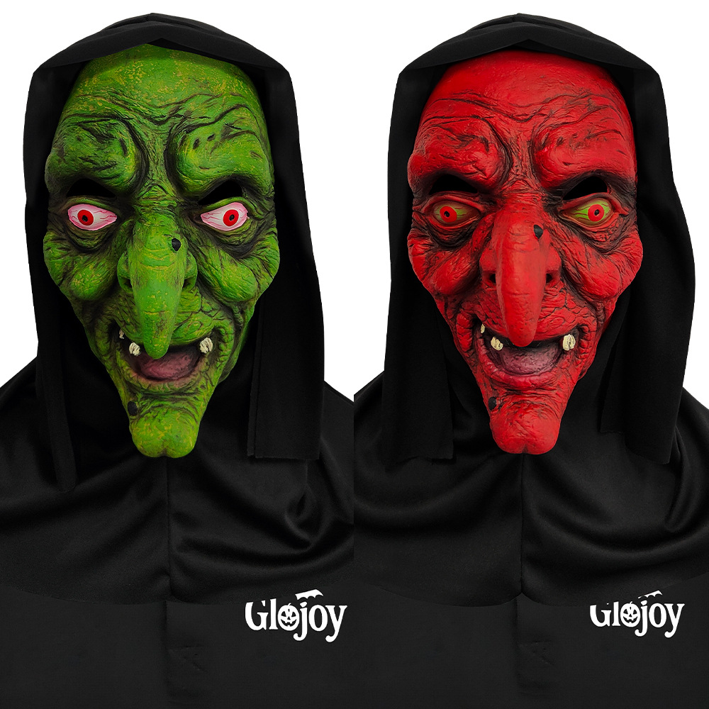 Deadly Witch Horror Ghost Face Mask Masquerade Cross-Border Live Broadcast Mask Halloween Party Prank Props