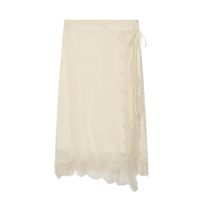 Cross-Border Women's Clothing Manufacturers Wholesale 2026 European and American Style Fashionable Versatile Lace Patchwork Wrap Skirt