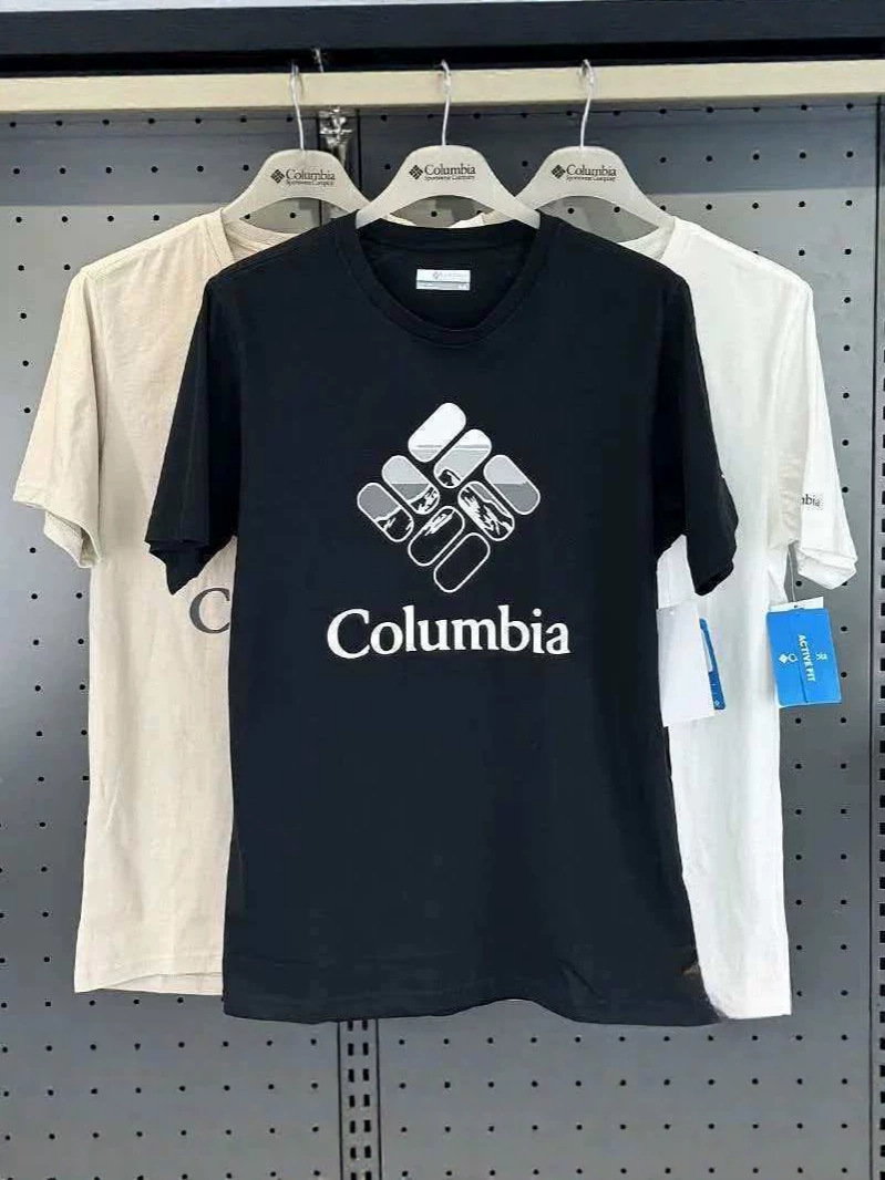 Clom Mountain Series Hot-Selling Short-Sleeved Outdoor Men's Casual Loose T-Shirt New Style Half-Sleeved Breathable Cotton Print Fotografie QC de pe 1688 pe Qualit.ly