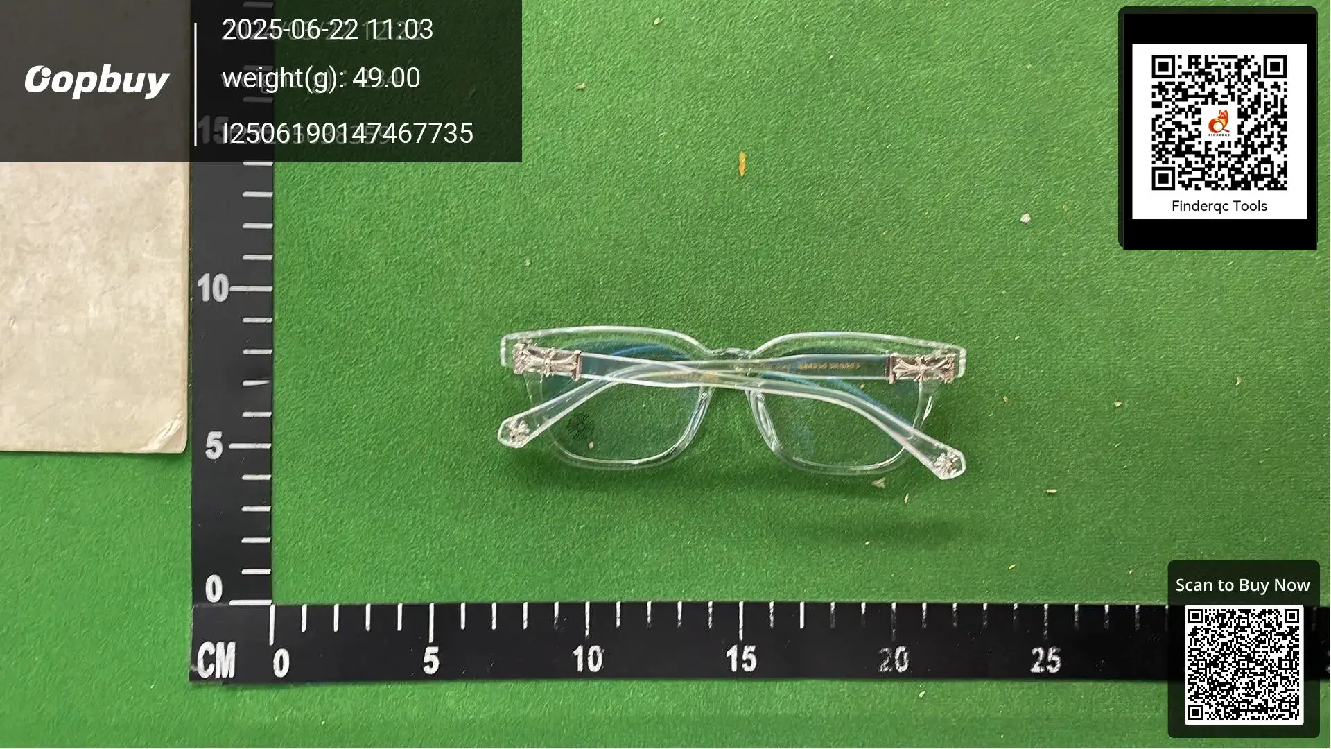 Chrome Hearts clear glasses