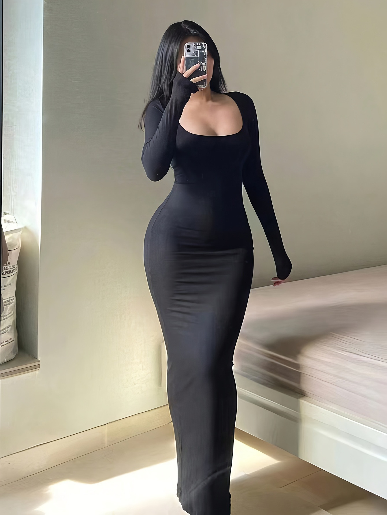 2025 New European and American Cross-border Spring and Summer Independent Station Slim-fit Long Slim-fit Tight Hip Fishtail Women's Dress