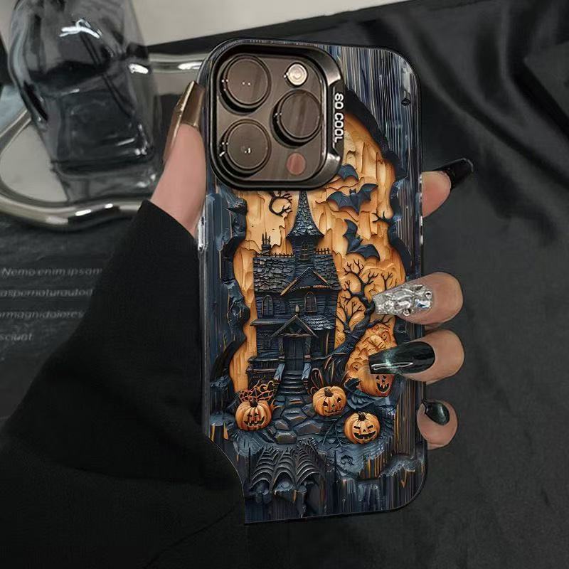 Pumpkin Castle Is Suitable for Apple 17 Promax Mobile Phone Case, Personalized Vitality Case iPhone 16/15/14 European and American 13