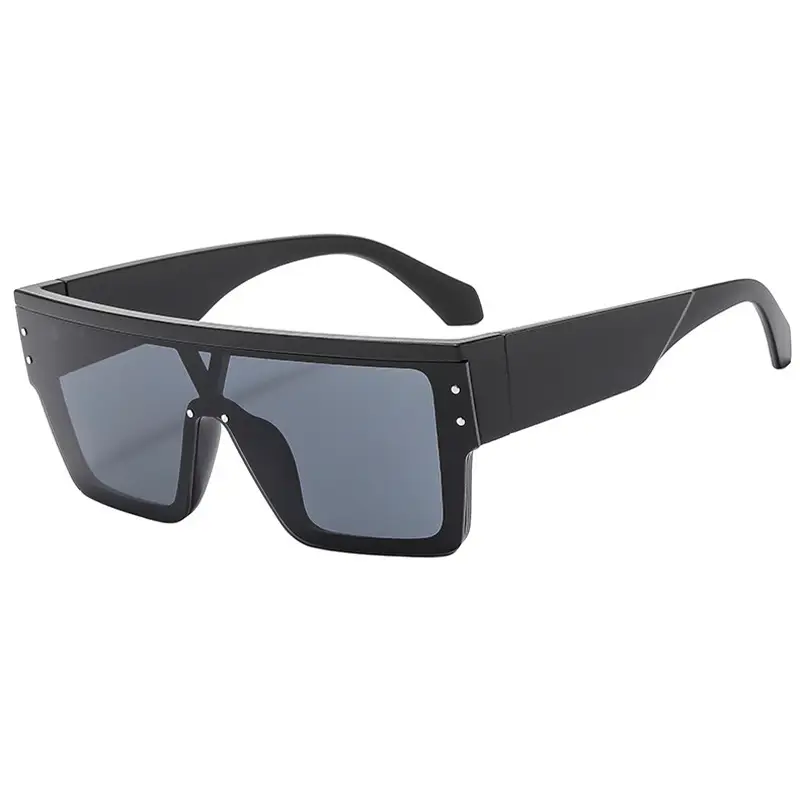 Internet Celebrated Square Large Frame conjoined Anti-UV Sunglasses European and American Fashion Street Photography Slimming Retro Rice Nail Sunglasses