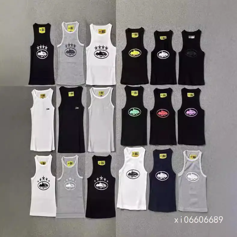 Corteiz Vest American High Street Basic Summer Casual Training Sports Fitness Top Waffle Vest