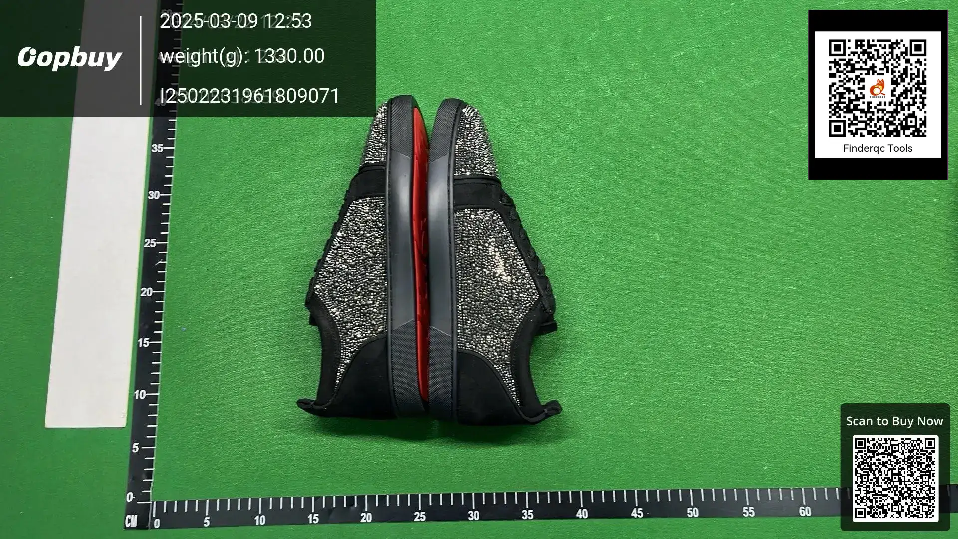 Christian Louboutin Black Crystal Sneakers