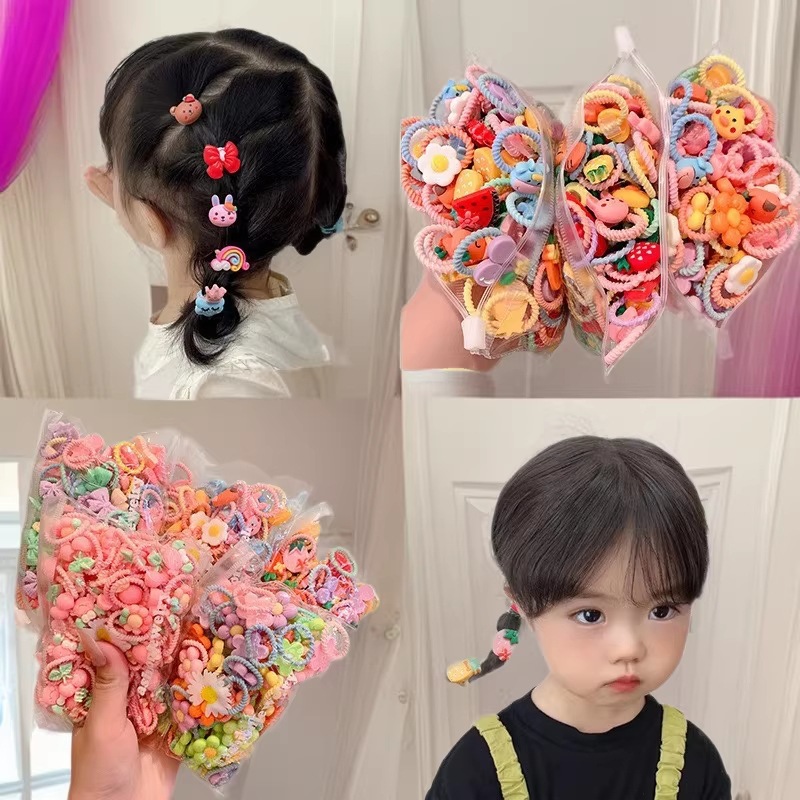 Children's Rubber Band Custom Hair Band Hair Accessories Hair Rope Girls Hair Tie Baby Headband Cartoon Hair Rubber Headwear Wholesale