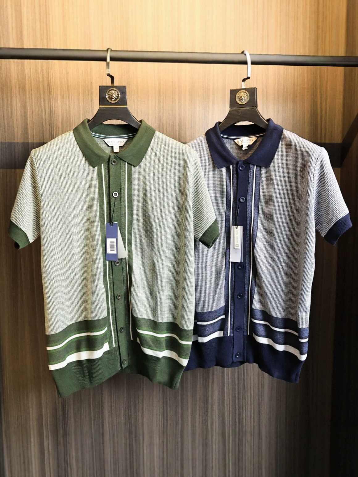 Men's Summer Polo Shirt with Contrasting Texture, Old Money Style, High-End Feel, Turn-Down Collar, Knitted Short-Sleeve Polo Shirt
