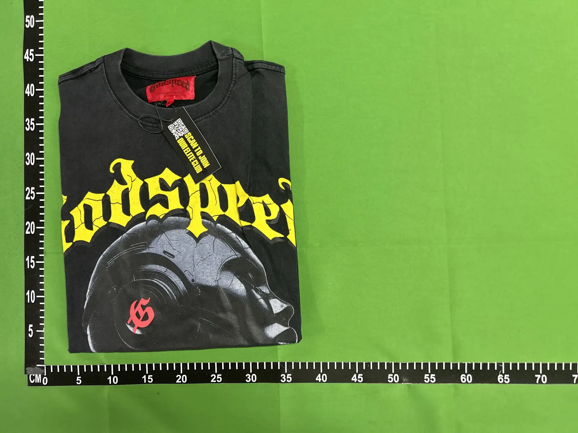 American Godspeed Full Printed Skull Short Sleeves T-Shirt Men Ins High Street Retro Dark Rock Frayed Short t