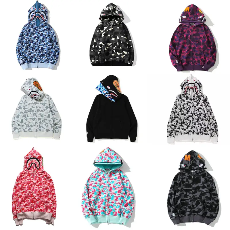 BAPE Shark Camo Zip Hoodie