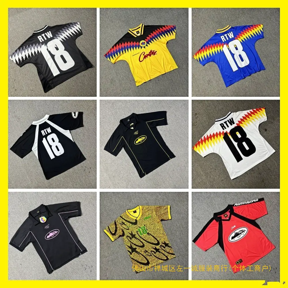 Foreign Trade Wholesale European and American High Street Fashion Brand Alcatraz Sports Short-Sleeved T-Shirt Football Uniform Breathable Polo Shirt Couple Wear