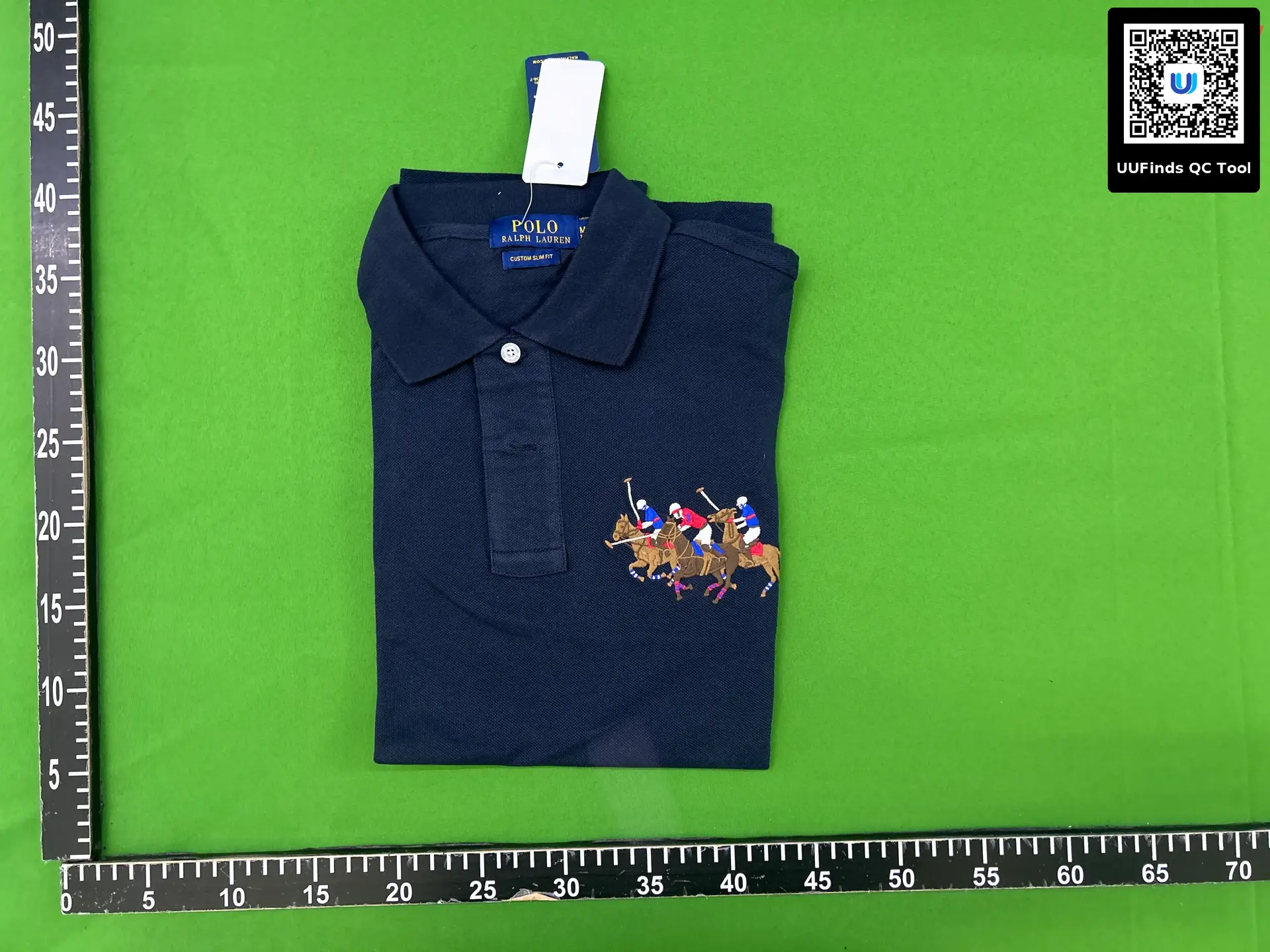 Polo Ralph Lauren Custom Slim Fit Navy Polo Shirt with Pony Logo