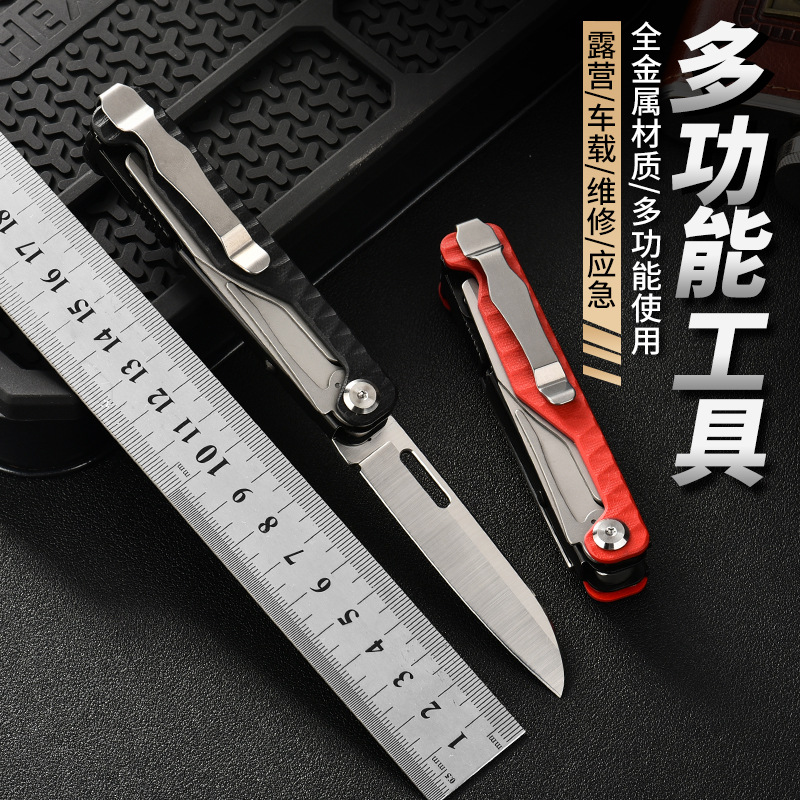 Outdoor G10 Handle Tactical Heavy-Duty Yangjiang Folding Knife Camping Portable Self-Defense Multi-Functional Edc High Hardness Folding Knife