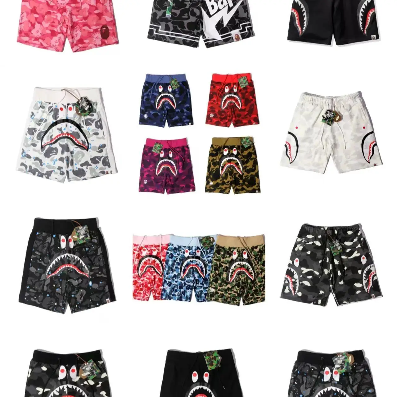 B * E camouflage printed cropped shorts