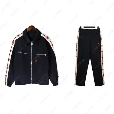 In-Stock American-Style Sports Casual Three-Stripe Jacket for Men and Women, Autumn Casual Versatile Couple Jacket and Pants Set