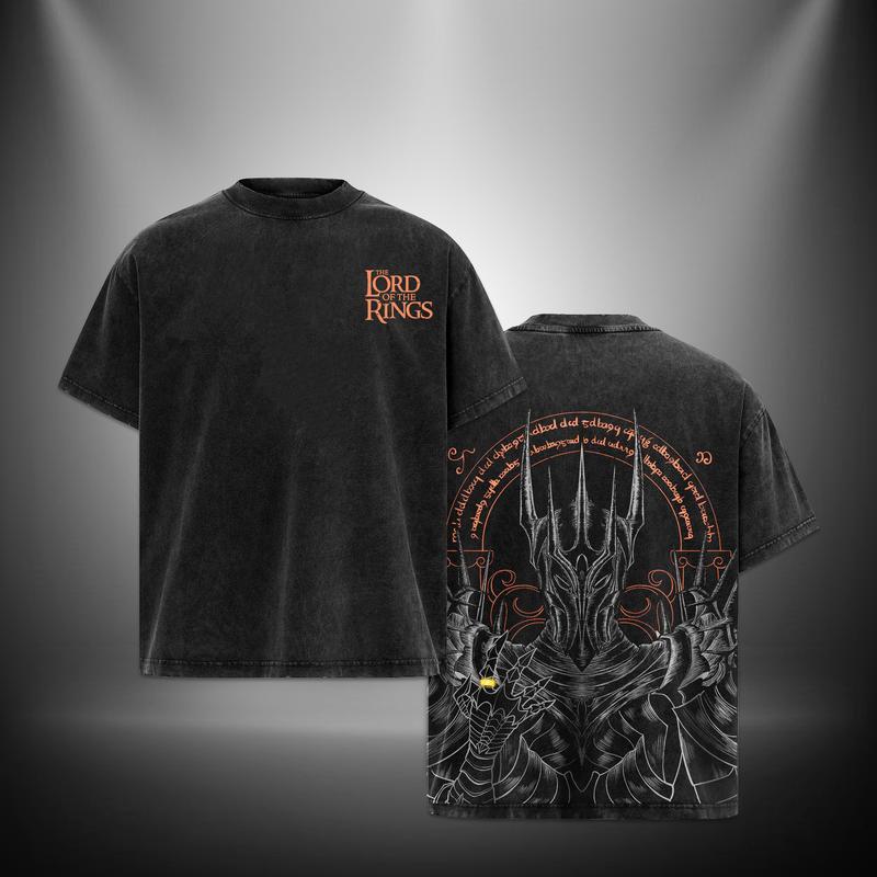 European Size Cotton Tlord Sauron Lord of the Rings Retro Vintage Mens Cross-Border