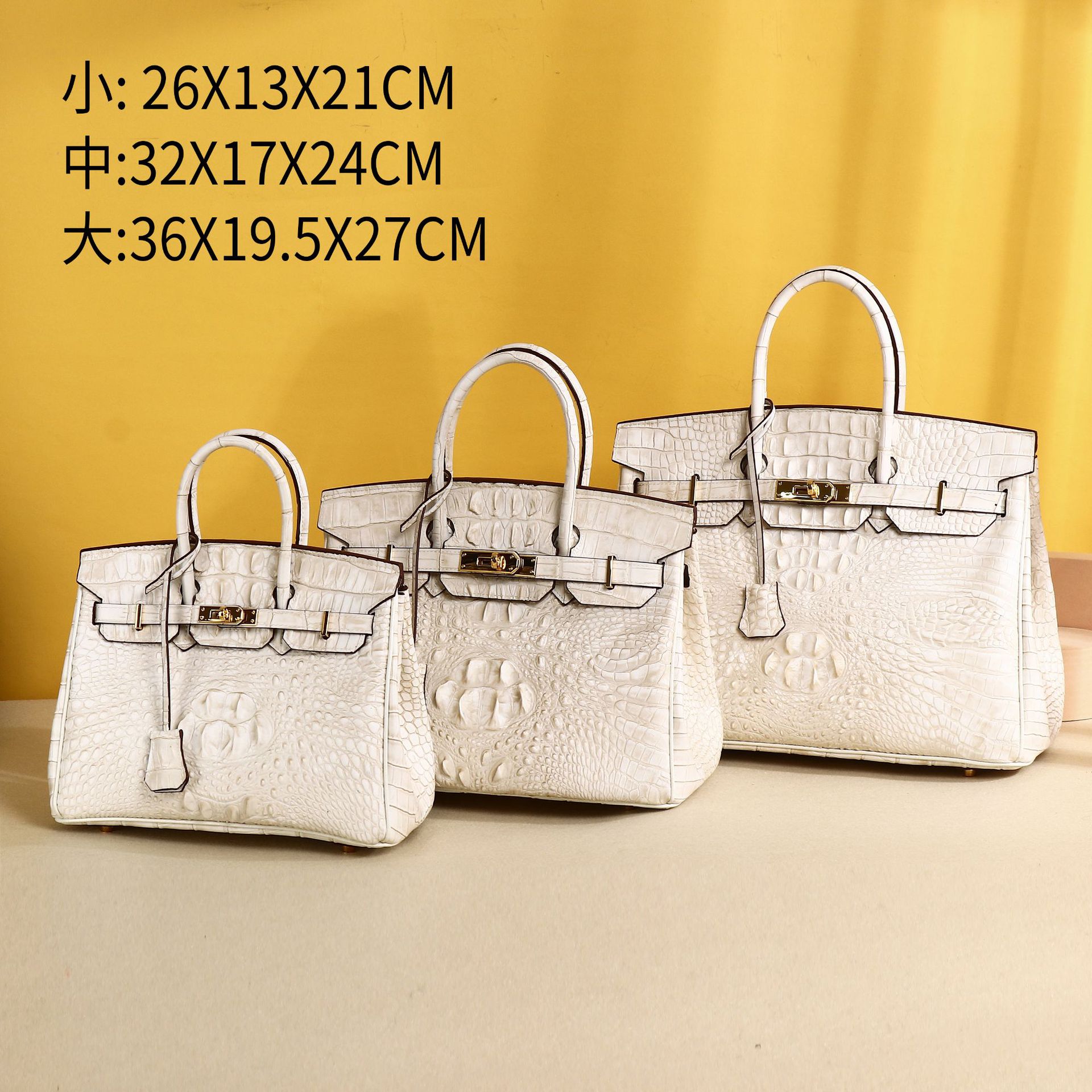 Crocodile Bone Pattern Classic Platinum Bag Large Capacity Women's Handbag High-End Party Bag Versatile Women's Bag Factory Wholesale