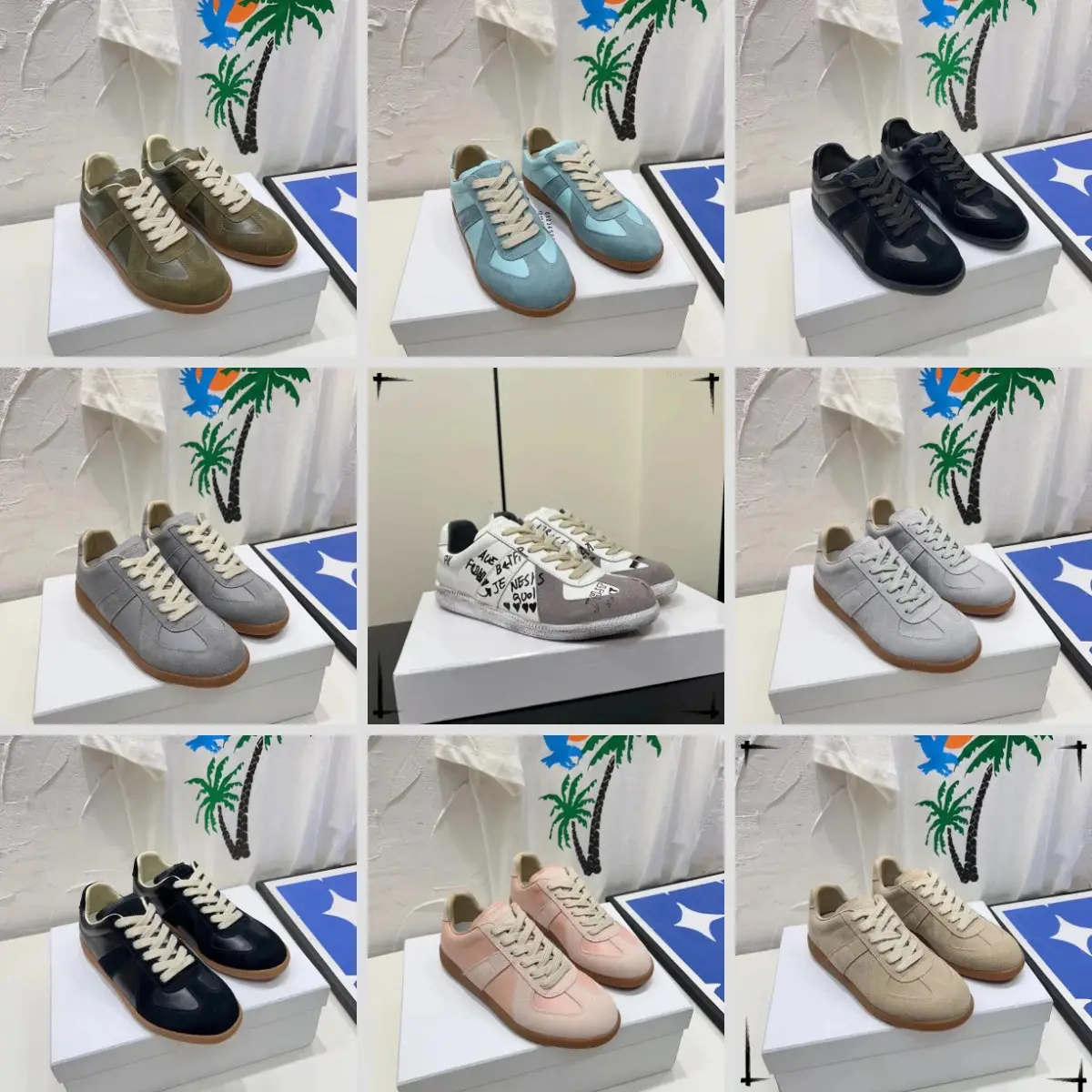 SRYY-高版本牛皮德训鞋男女小白鞋真皮软皮阿甘训练板鞋 +86 183 5930 5797