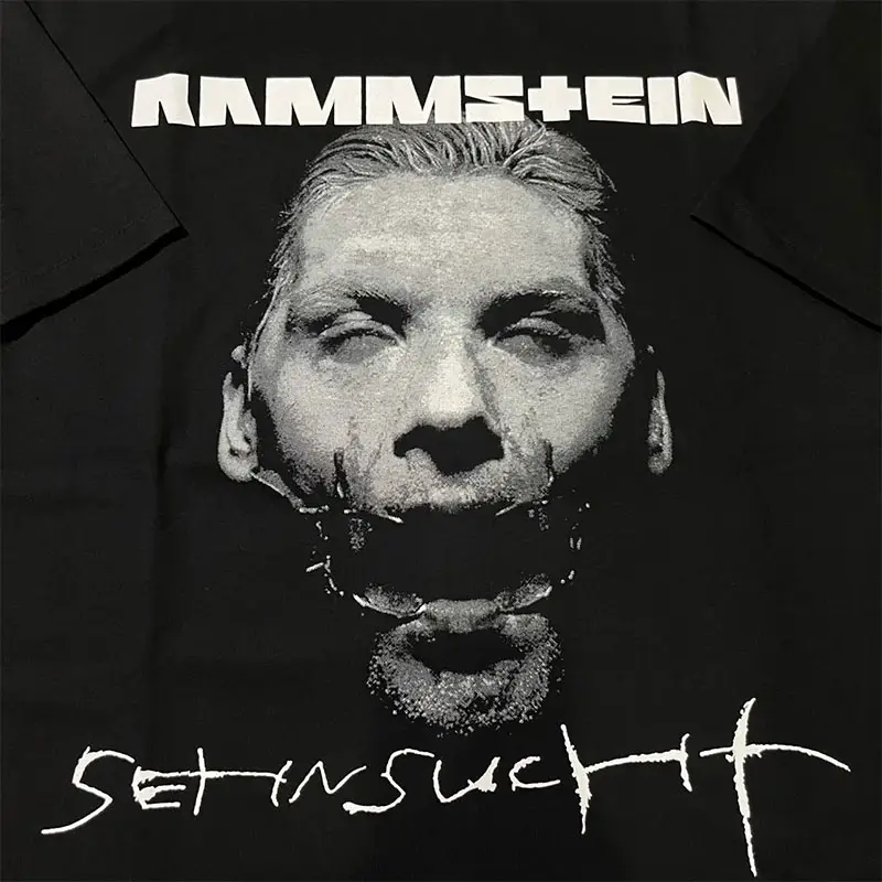 German Band Rammstein Sehnsucht Metal Band American Style Trendy Brand Unisex Short-Sleeve Couple T-Shirt