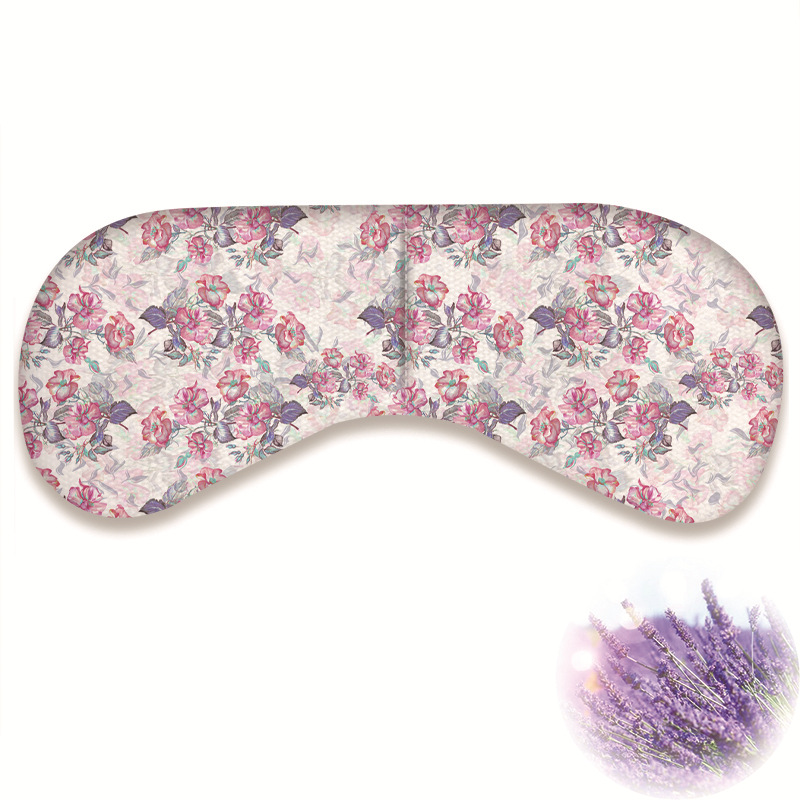 Microwave Heating Yoga Eye Pillow Cotton Linen Print Lavender Flaxseed Fill Shaded Sleep Eye Mask Hot Compress Bag