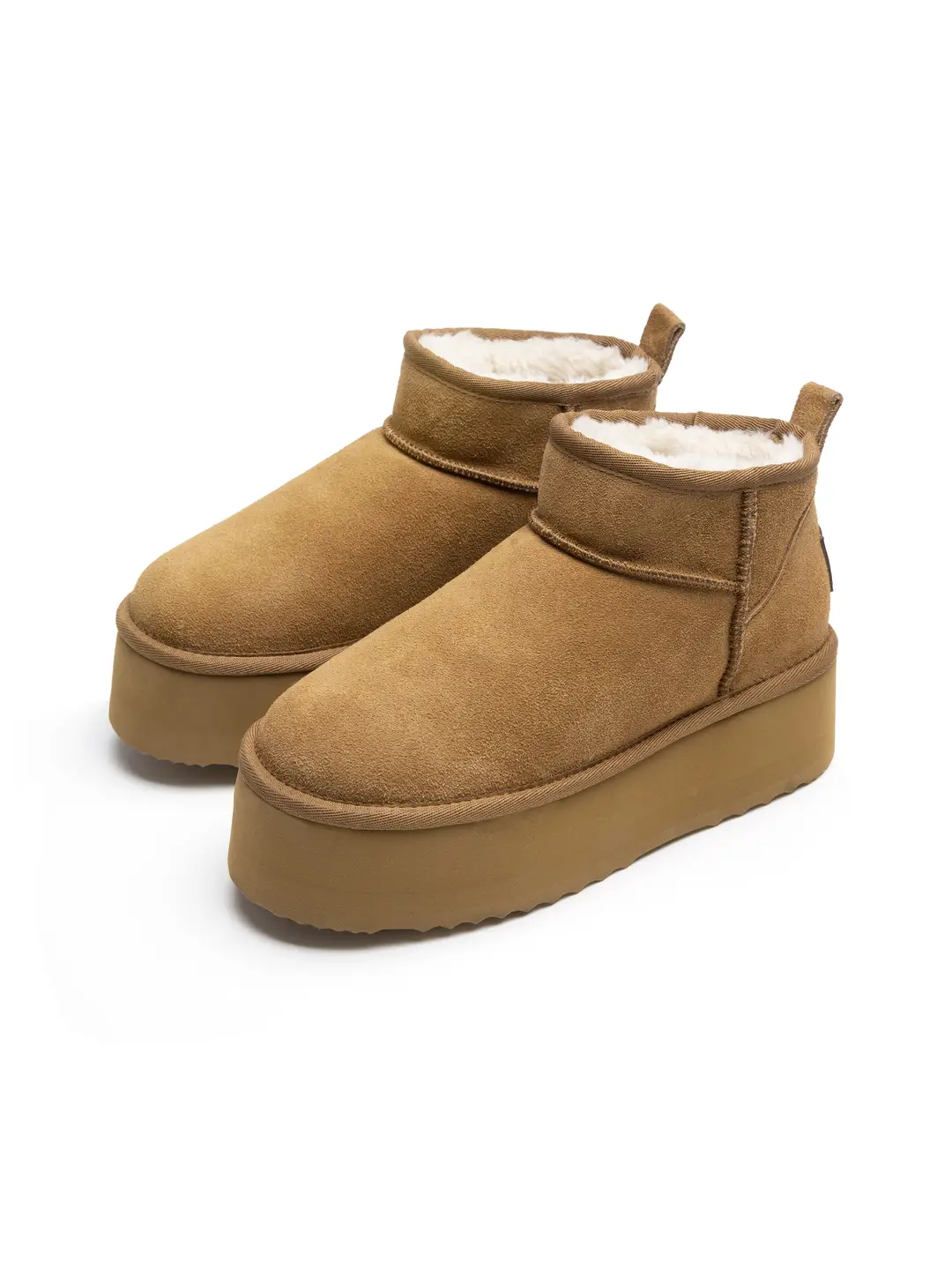 Ariseism&Neatoism Fall and winter Velvet Thick-Soled Shoes Mini Heightening Heattech Casual Short Snow Boots for Women