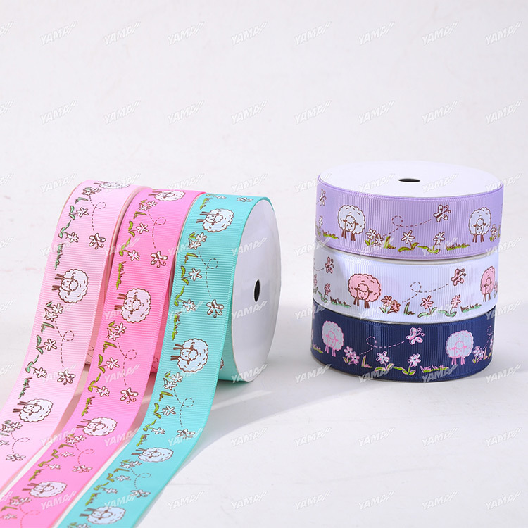 Yao Ming Ribbon Hair Accessories DIY Material Wholesale Silk Ribbon Ribbon Gift Packaging Accessories Spring Breeze Sheep Overflow 38mm