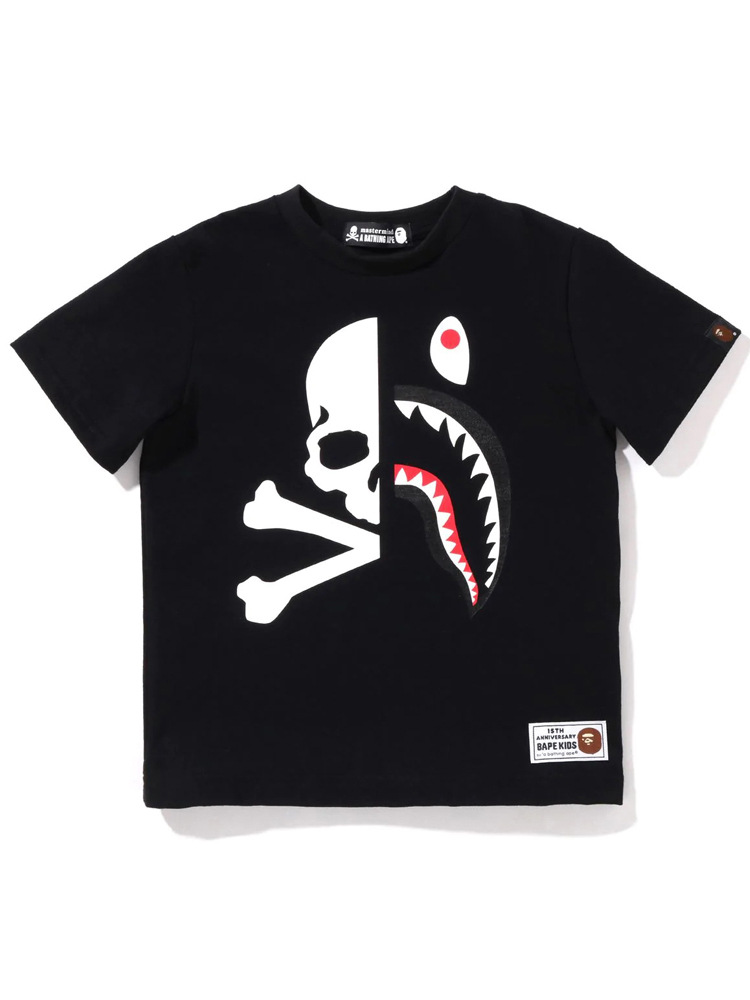 Summer Trendy Brand Bape Children's Ape Head Short-Sleeve Cross-Border Unisex Kids Pure Cotton Cartoon Top T-Shirt
