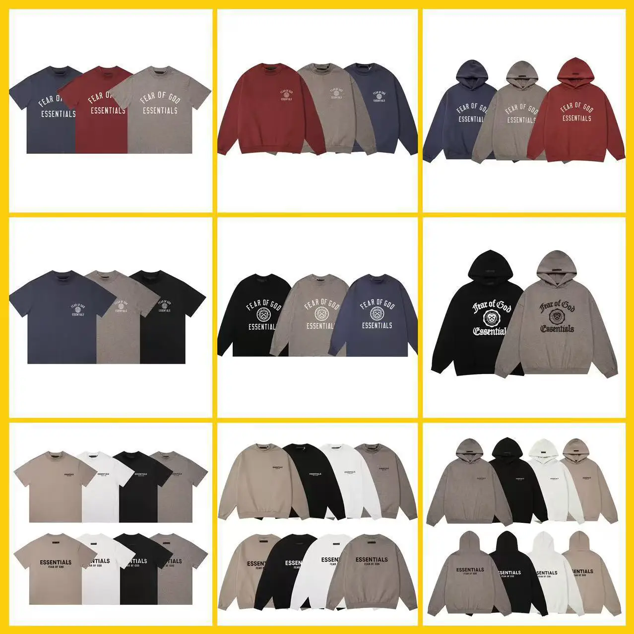 Cross-border wholesale tide brand FOG ICON compound line letter printing loose cotton couple leisure padded hooded sweatshirt