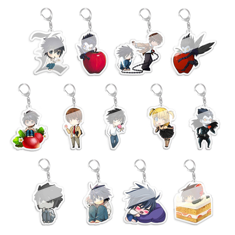Death Note Merchandise Anime Acrylic Keychain Cartoon Yagami Light L Character Collection Gift