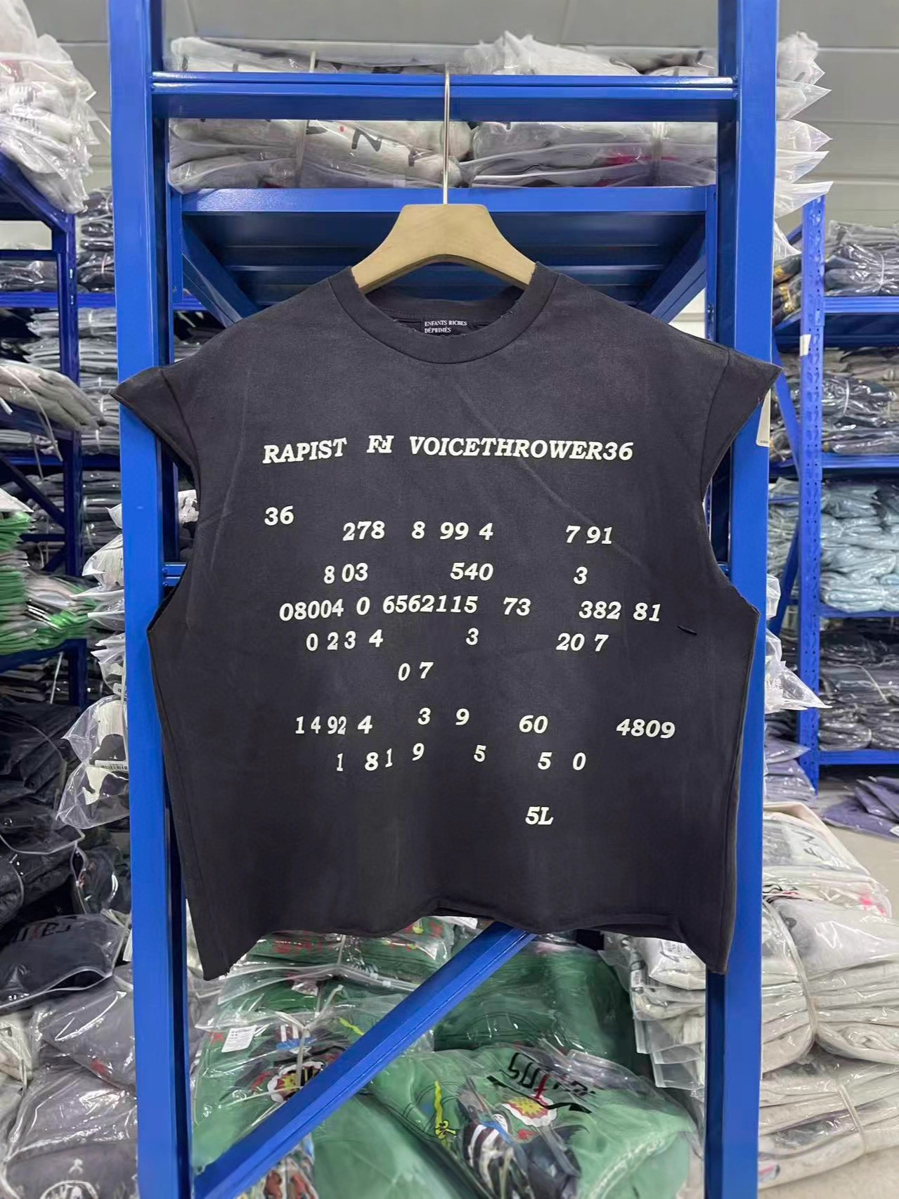Enfants Riches Deprimes Erd American Trendy Brand Washed Distressed Sleeve Vest for Men and Women