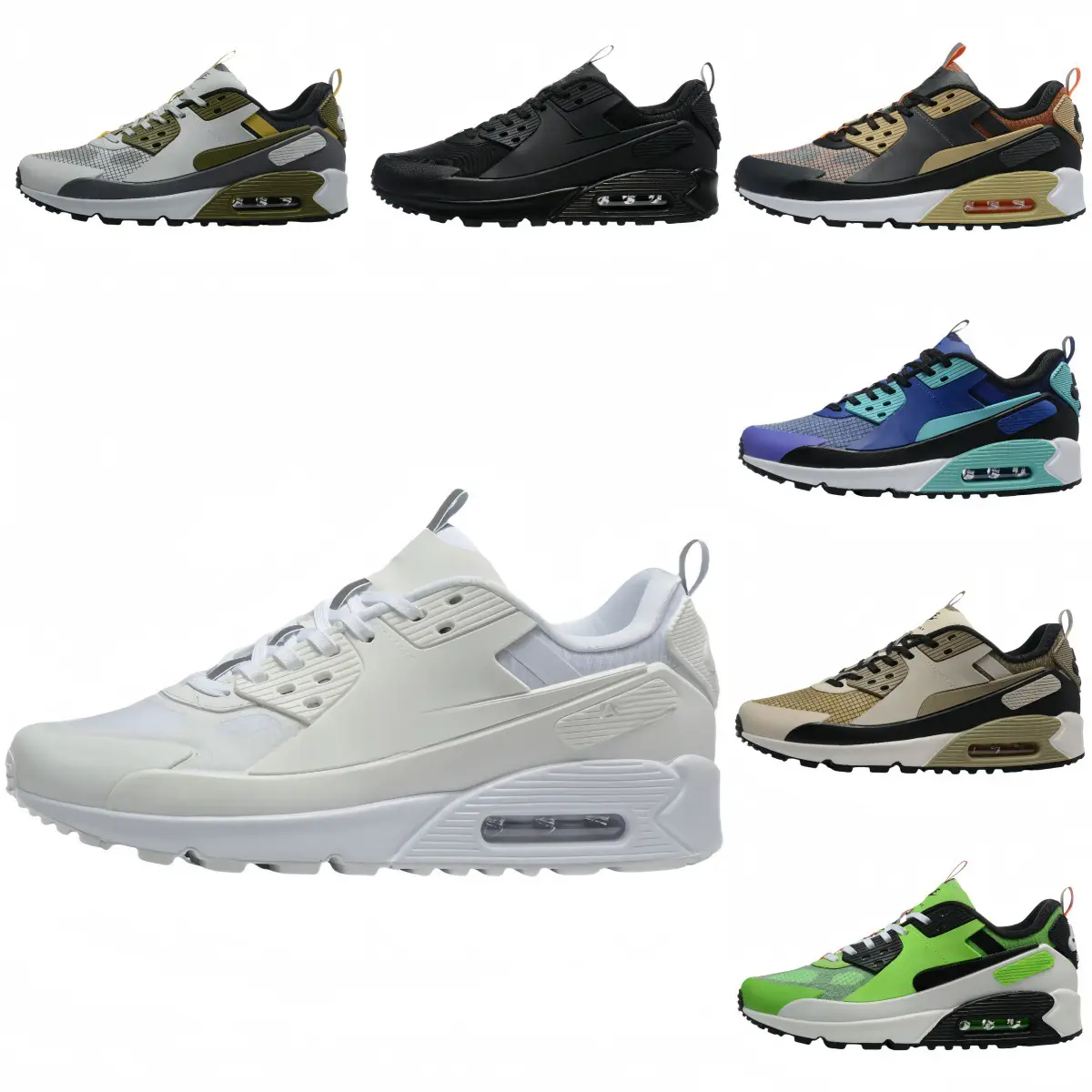 Putian shoes Max 90 new limited color men's and women's low-top casual cushioning running shoes night reflective sports with half-size