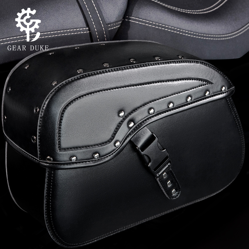 Cross-border Hot Sale European and American Punk Harley Motorcycle Sidebag Prince Cruise Modified Saddle Bag Motorcycle Bilateral Luggage