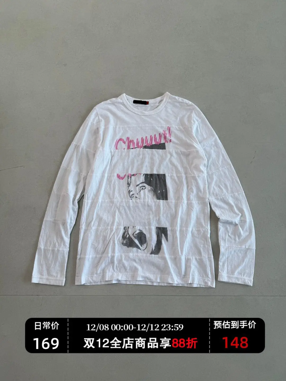 Undercover 06Ss t Issue Show Style Chuuut Screaming Kluas Music Score Deconstructed Splicing Portrait Long Sleeve