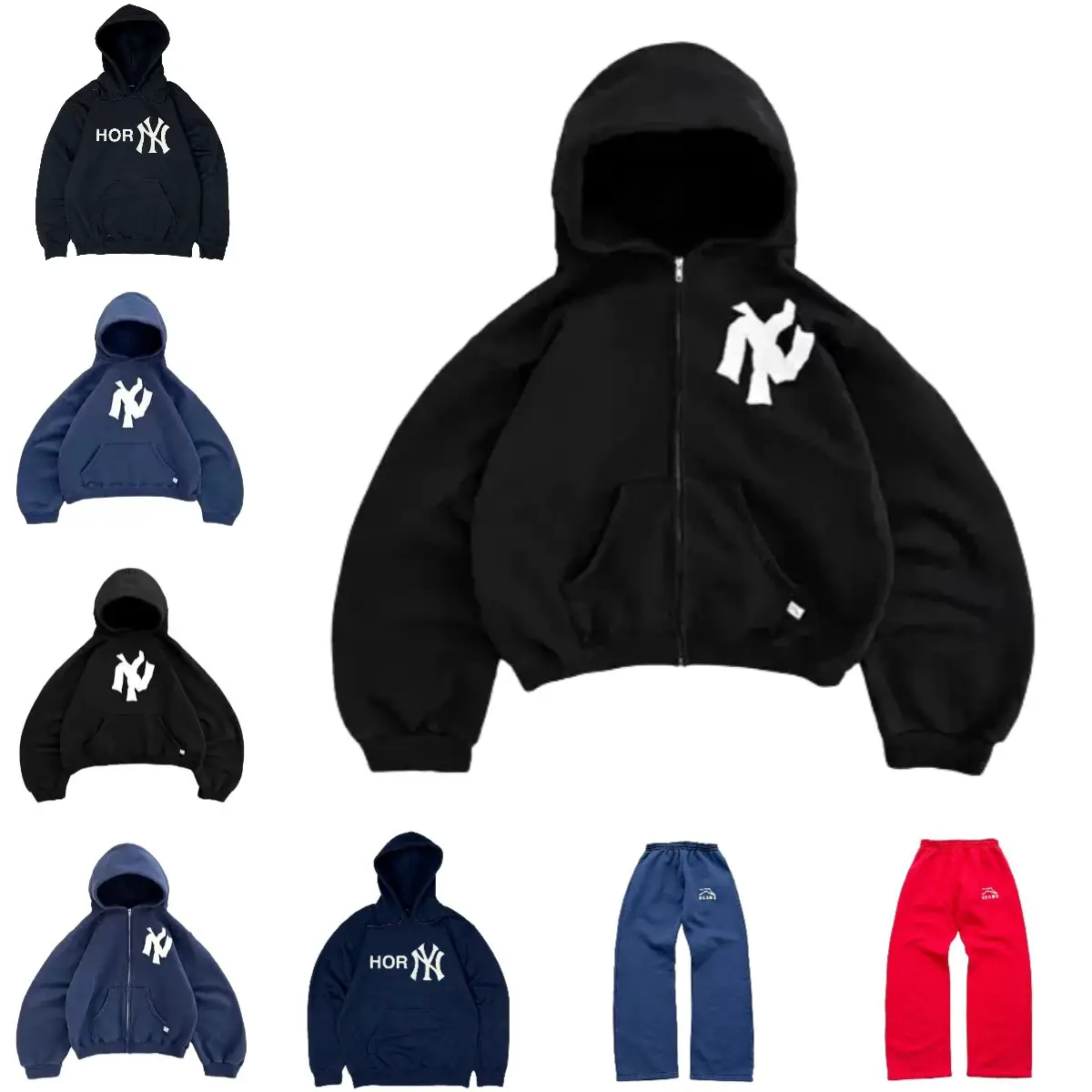 Trendysimpleandversatilehoodie45卫衣裤套装