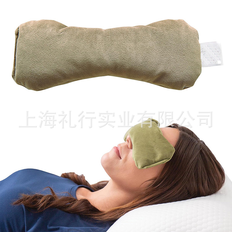 Cross-border Hot Selling Yoga Eye Pillow Microwave Heating Lavender Flaxseed Shading Sleep Corduroy Hot Compress Eye Mask