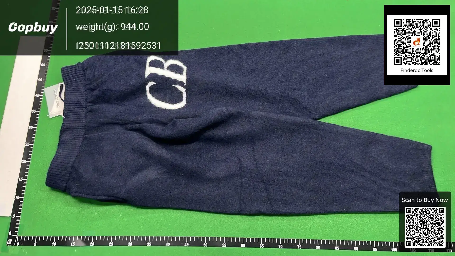 Cole Buxton Brand Logo Letter Jacquard Crewneck Loose Sweater
