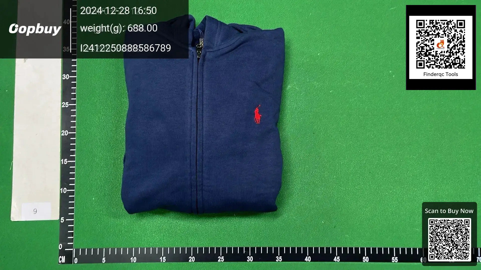 Polo Ralph Lauren Full Zip Hoodie Navy