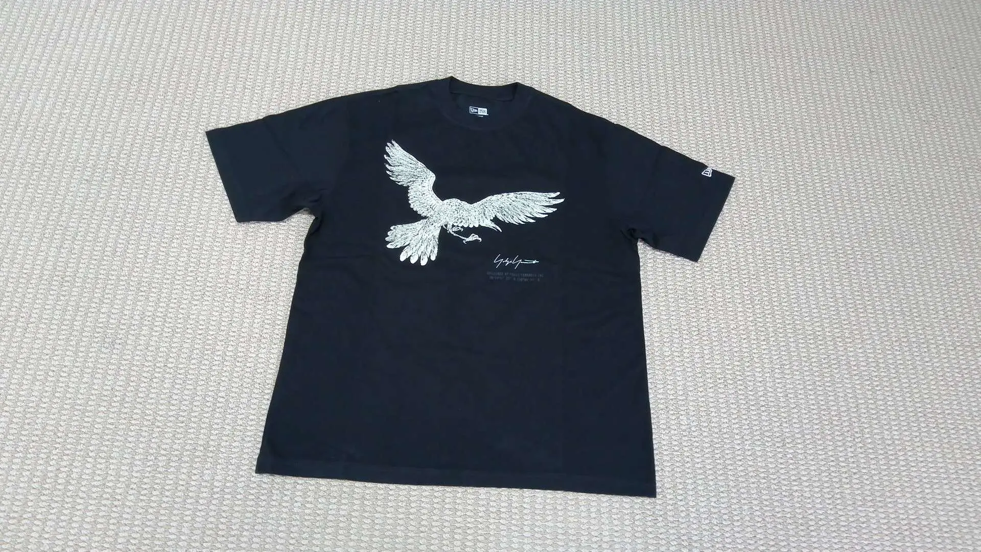 -Evanxx Original Yohji Yamamoto Dark Style Crow Print Design Pure Cotton Short-Sleeved T-Shirt Trendy for Men and Women
