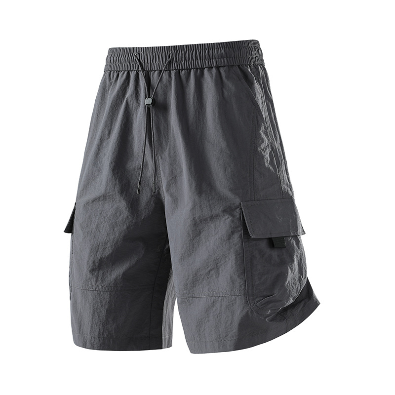 Summer Men's Fashion Casual Shorts, Loose Straight-Leg Trendy Five-Point Pants, Breathable Quick-Dry Pants, Men's Workwear Pants