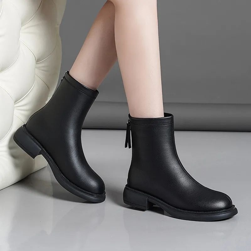 Beijianglang Brand Special Offer Martin Boots for Women 2026 New Stylish Thick-Soled Round-Toe Flat Cotton Short Boots for Women and Mothers