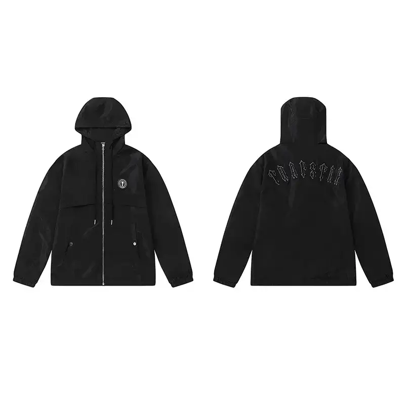 Trapstar Rainbow Towel Embroidered fleece-lined Hooded Sweater High Street Pants Zipper Casual Sweater Hoodie suit Trendy