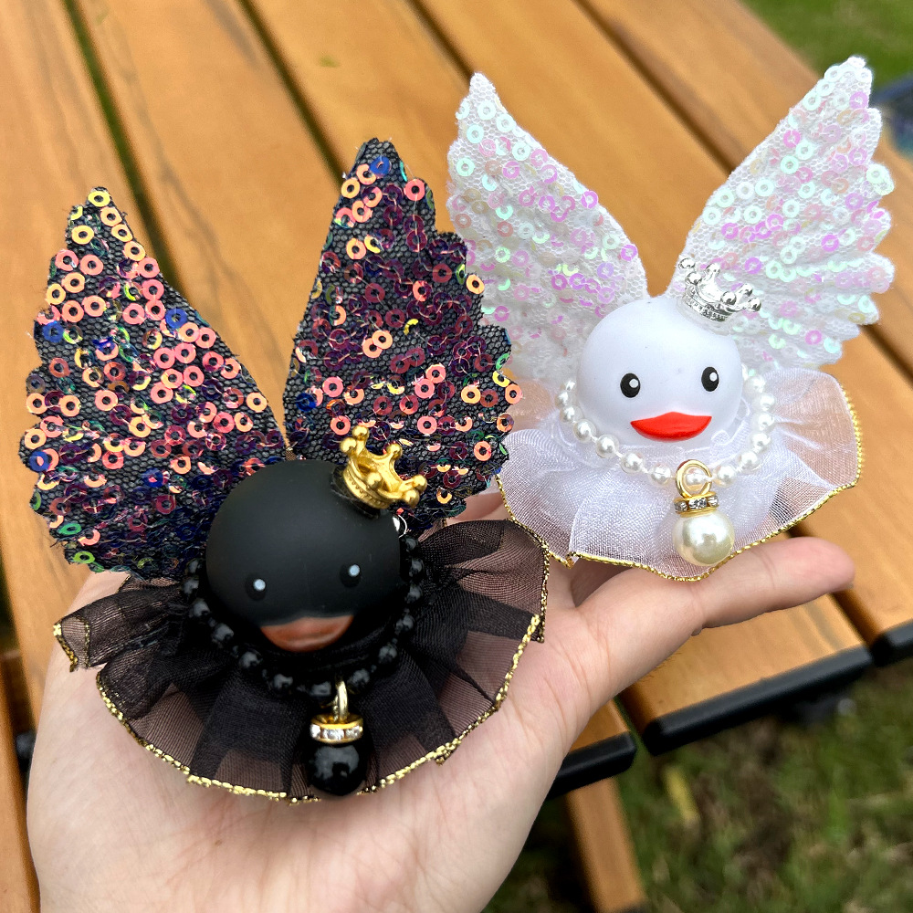 Cross-Border Little Yellow Duck Accessories, Neighborhood Duck Headwear Accessories, Wings, Crown, Necklace, Hat, Milk Tea Shop Bow