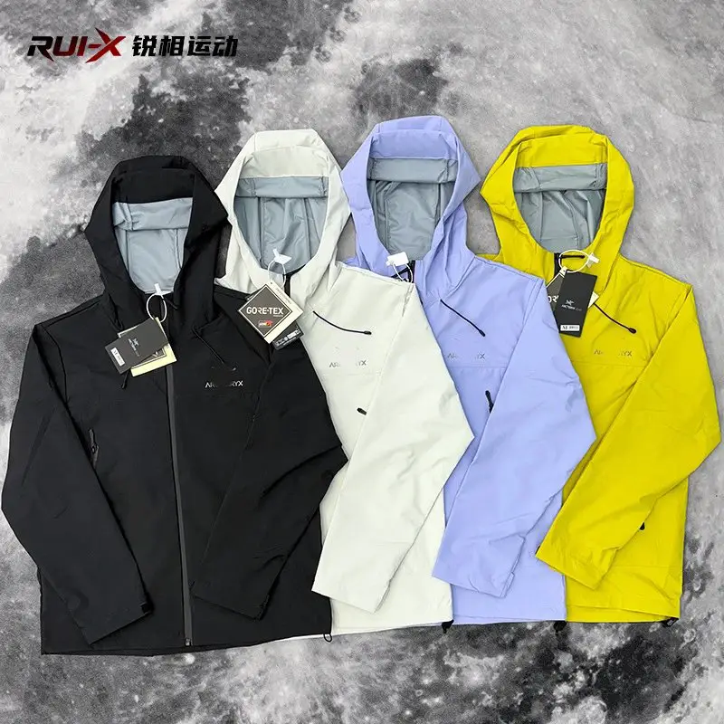 硬壳冲锋衣三防男女款三层压胶轻量型登山外套连帽透气夹克进藏服