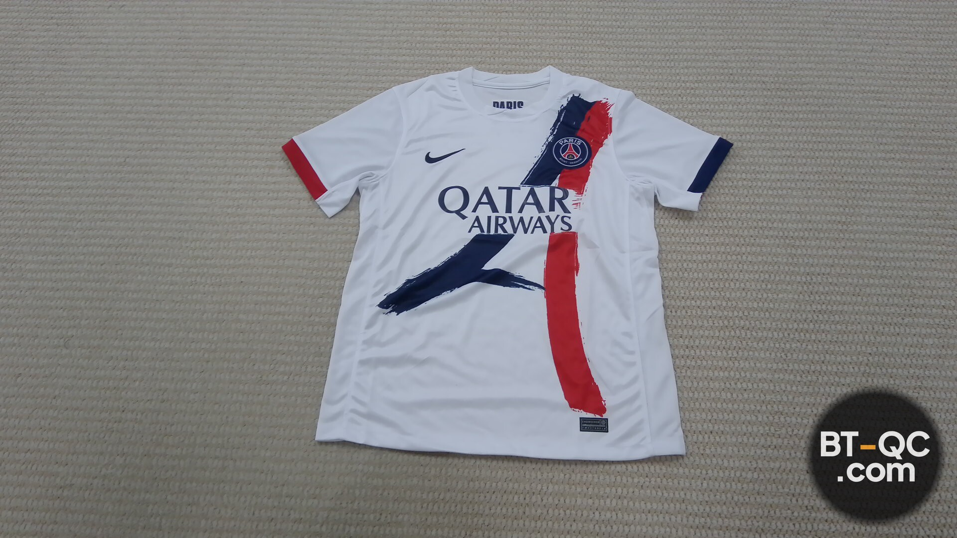 Paris Saint-Germain Nike Dri-Fit Qatar Airways Jersey QC 照片，来自 1688 Qualit.ly