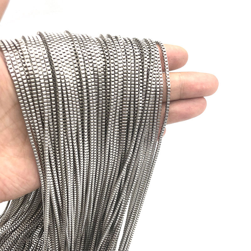 Stainless Steel Box Chain Necklace Jewelry DIY Jewelry Necklace Bracelet Accessories Titanium Steel Box Chain