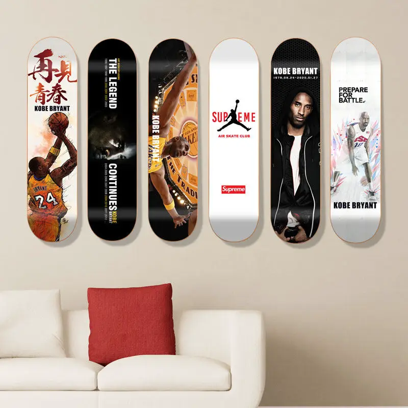 Decorative Skateboard Goodbye Youth Kobe Trendy Brand Display Decoration Room Interior Wall Hanging Double Rocker Surface