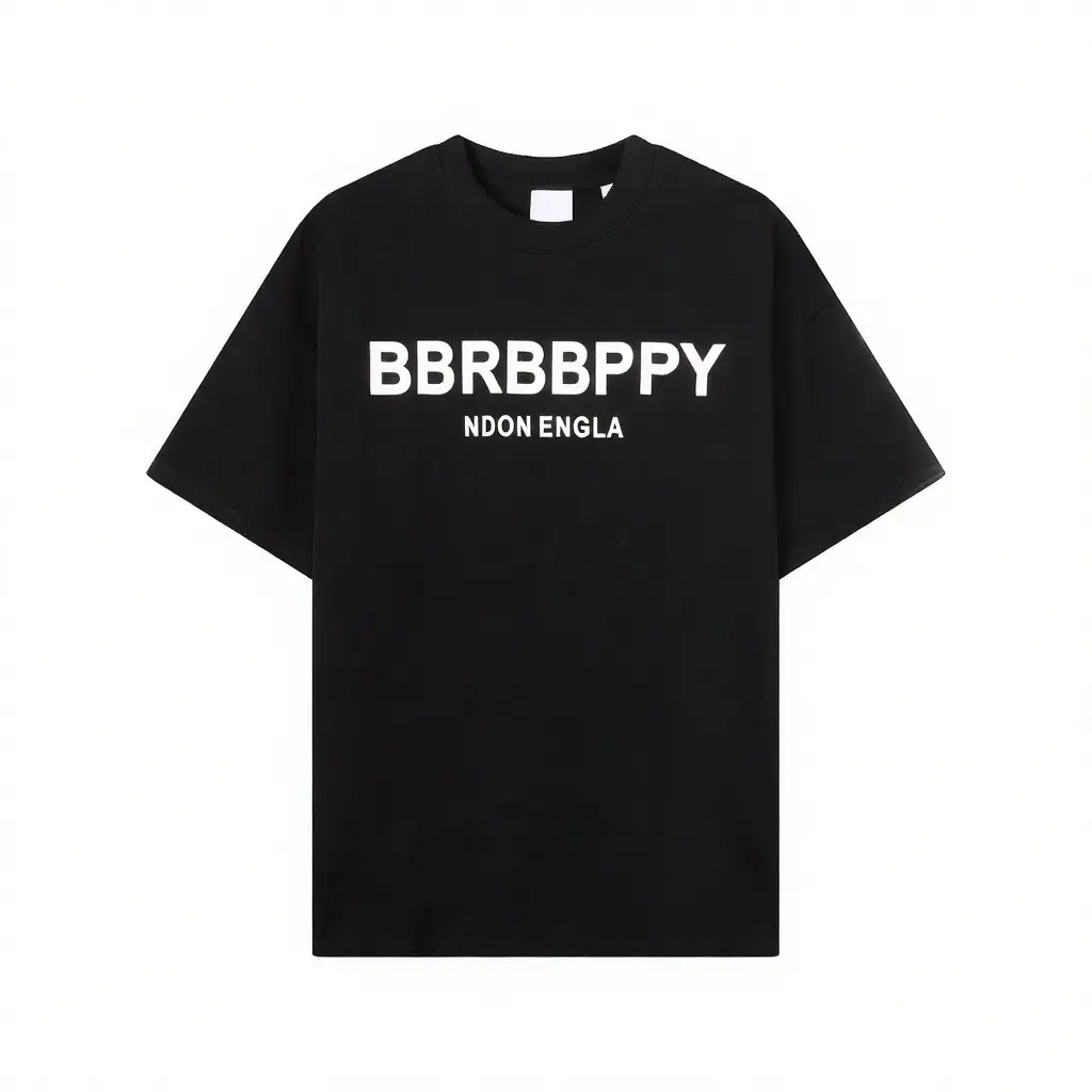 High Version 25Ss New Summer Trendy Brand Printed Round Neck Short-Sleeved Men's and Women's Same Style Fashionable Loose T-Shirt British Style