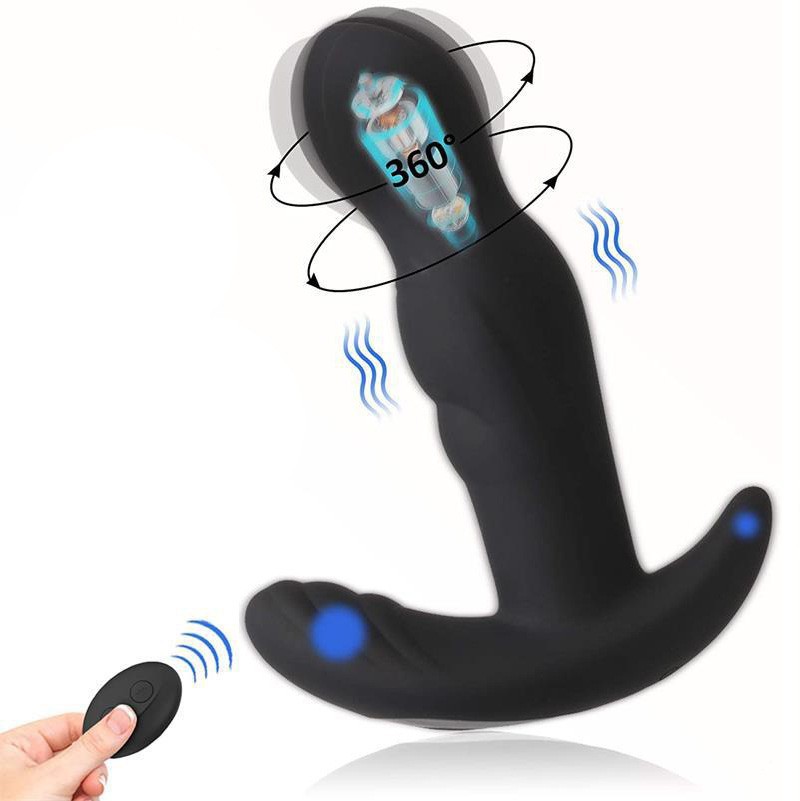 New Product Rotating Prostate 10-Frequency Heating Vibration Rotating Stimulation Anal Plug for Men and Women Adult Products Wholesale