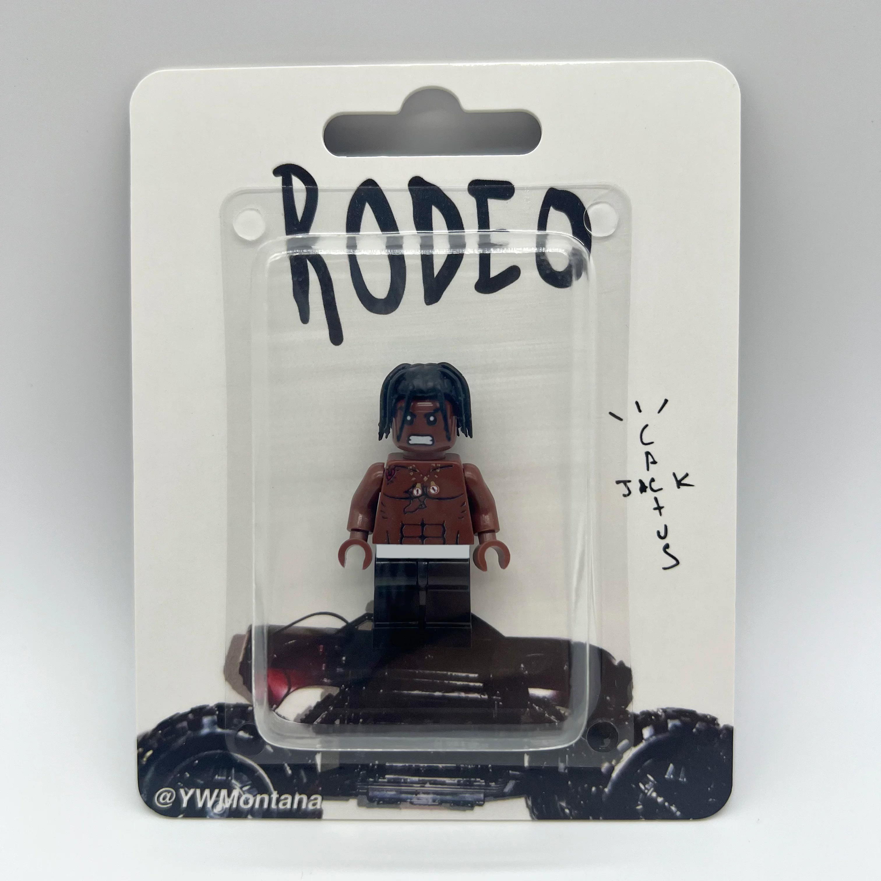 In-Stock Travis Scott Merchandise Handmade Hanging Card Toys Rodeo Album Style Building Block Figures